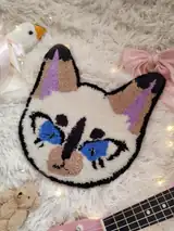 килим ручної роботи котик у дитячу кімнату tufting дитячий килим з котом дивиться